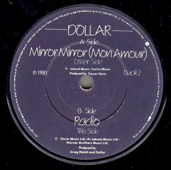 Dollar : Mirror Mirror (7", Single)