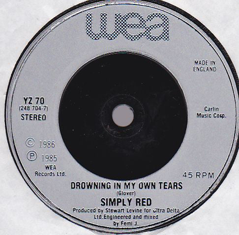 Simply Red : Holding Back The Years (7", Single, RE, Sol)