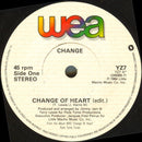 Change : Change Of Heart (7", Single, Sol)