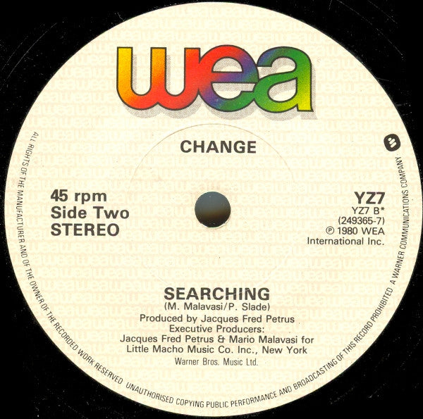 Change : Change Of Heart (7", Single, Sol)