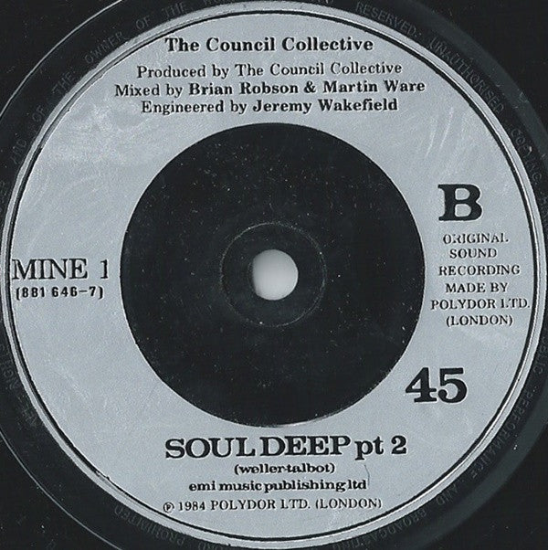 The Council Collective : Soul Deep (7", Single, Sil)