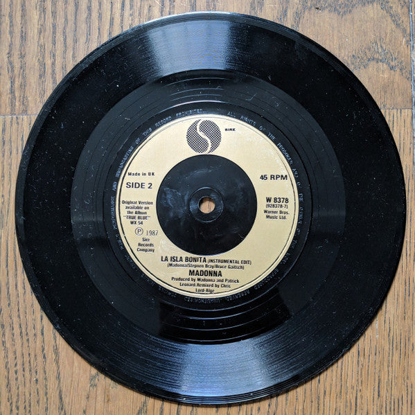 Madonna : La Isla Bonita (7", Single, Bro)