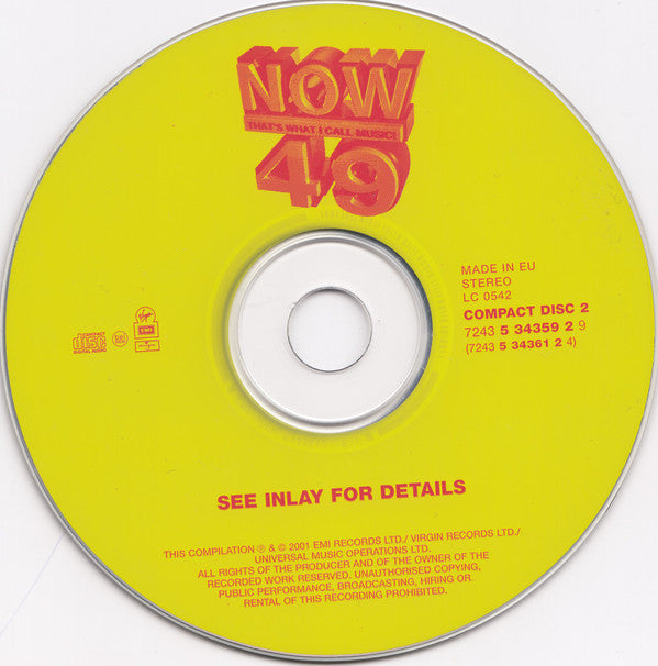 Various : Now That's What I Call Music! 49 (2xCD, Comp)