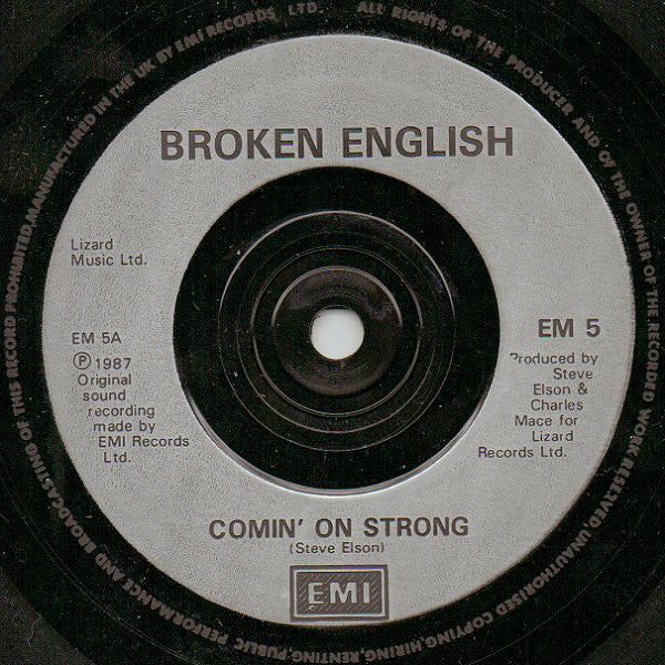 Broken English : Comin' On Strong (7", Single, Inj)