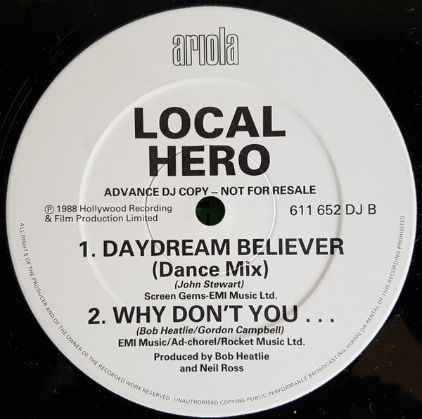 Local Hero (2) : Daydream Believer (12", Single, Promo)