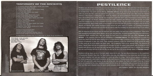 Pestilence : Consuming Impulse / Testimony Of The Ancients (2xCD, Comp)