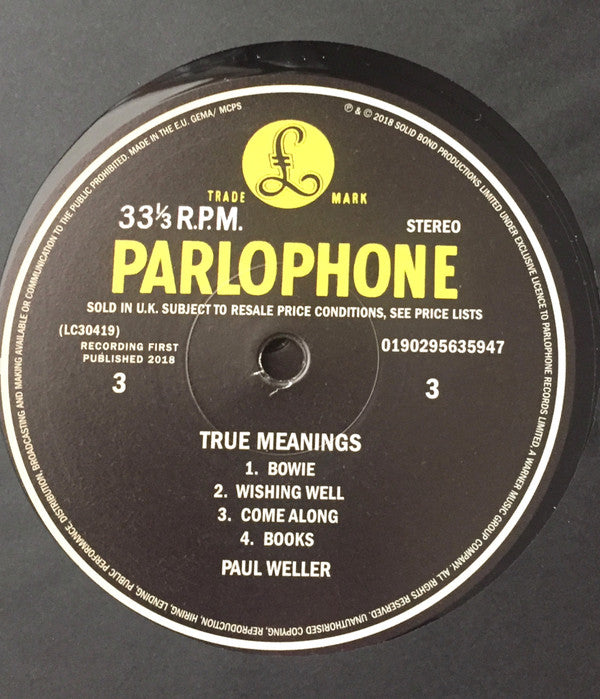 Paul Weller : True Meanings (2xLP, Album)