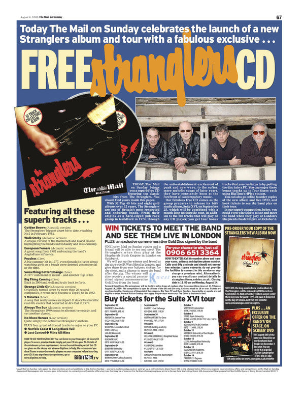 The Stranglers : 10 Track Collectors Album (CD, Album, Comp, Enh, Promo)