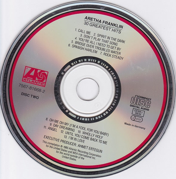 Aretha Franklin : 30 Greatest Hits (2xCD, Comp, RM)