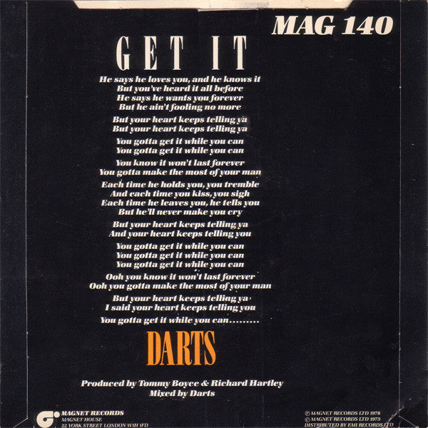 Darts : Get It (7", Single)