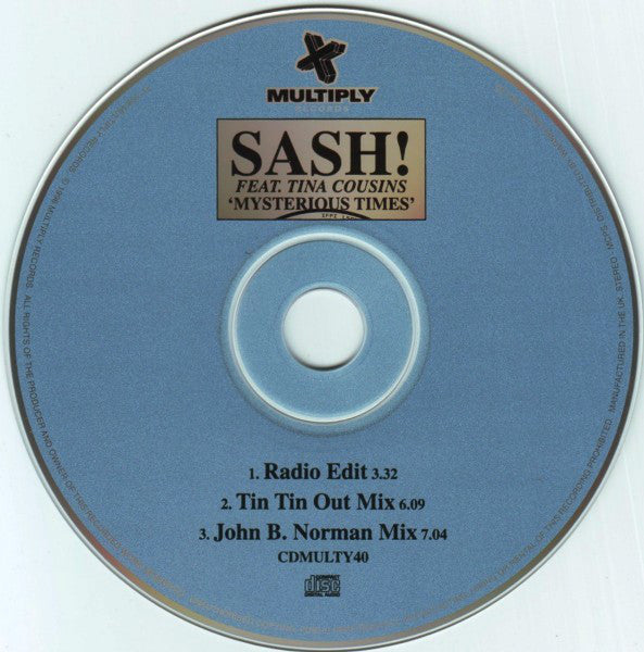 Sash! Feat. Tina Cousins : Mysterious Times (CD, Single, Enh)