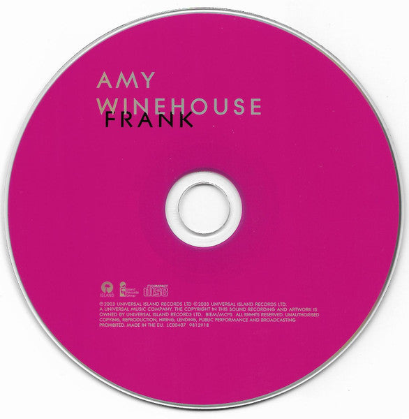 Amy Winehouse : Frank (CD, Album, Dlx, RE + CD, Comp, Bon + Dlx)