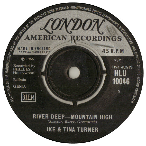 Ike & Tina Turner : River Deep - Mountain High (7", Single)
