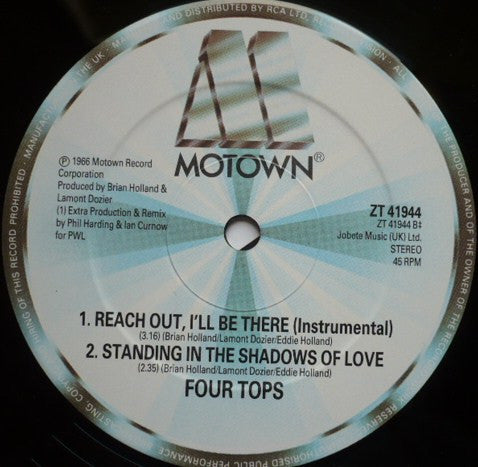 Four Tops : Reach Out I'll Be There ('88 Remix) (12")