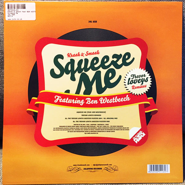 Kraak & Smaak Featuring Ben Westbeech : Squeeze Me (Trevor Loveys Remixes) (12")