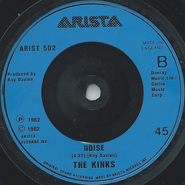 The Kinks : Come Dancing (7", Single, Blu)