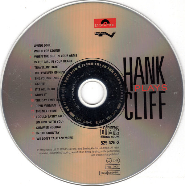 Hank Marvin : Hank Plays Cliff (CD, Album)