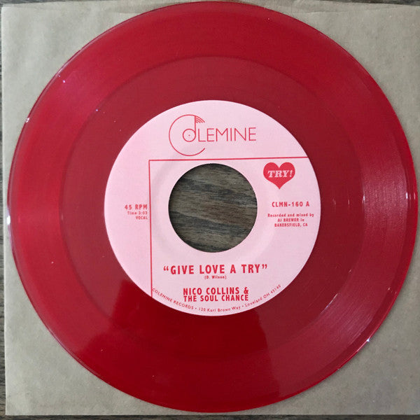 Nico Collins & The Soul Chance : Give Love A Try (7", Single, Ltd, Red)