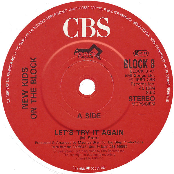 New Kids On The Block : Let's Try It Again / Didn't I (Blow Your Mind) (7", Dou)