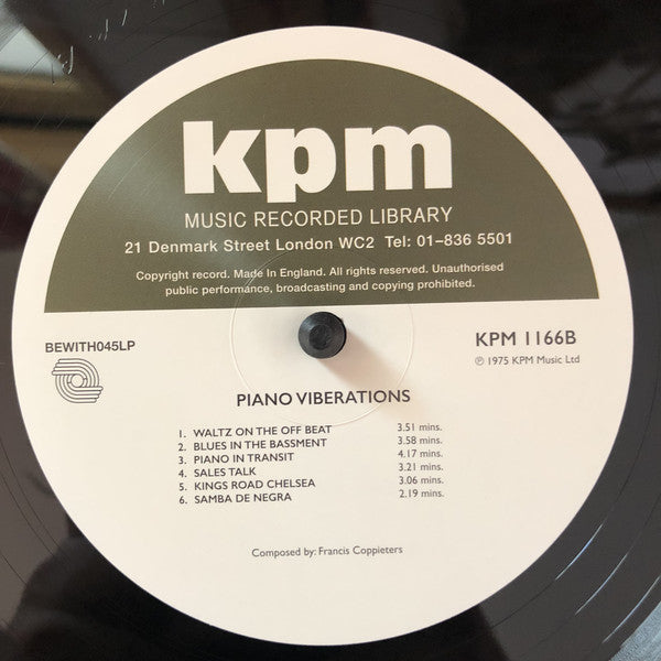 Francis Coppieters : Piano Viberations (LP, Album, Ltd, RE, RM, 180)