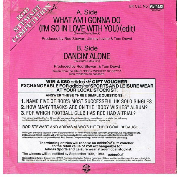 Rod Stewart : What Am I Gonna Do (I'm So In Love With You) (7", Single, Sol)