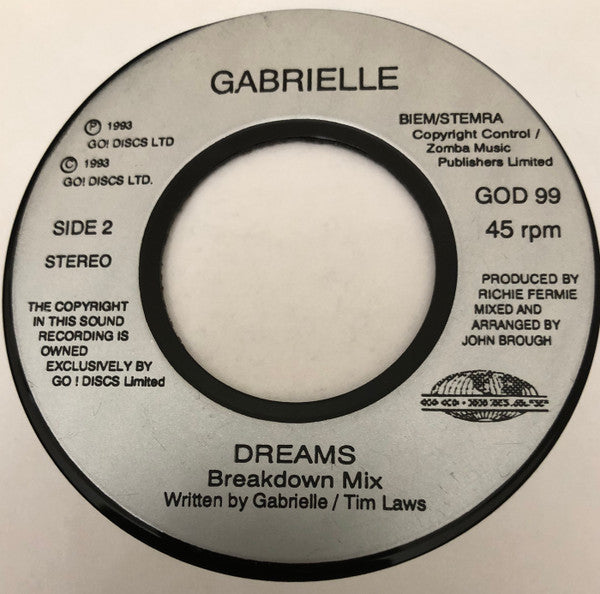 Gabrielle : Dreams (7", Single, Jukebox)