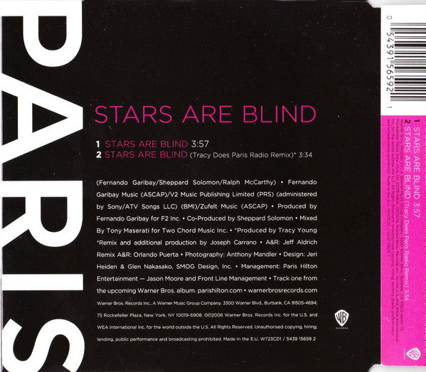 Paris Hilton : Stars Are Blind (CD, Single, CD1)