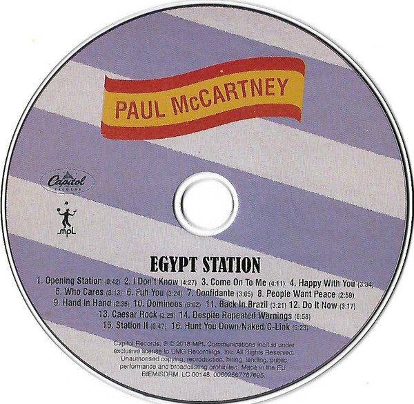 Paul McCartney : Egypt Station (CD, Album, Sta)