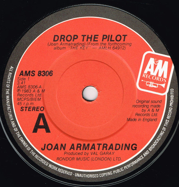 Joan Armatrading : Drop The Pilot (7", Single, Pic)