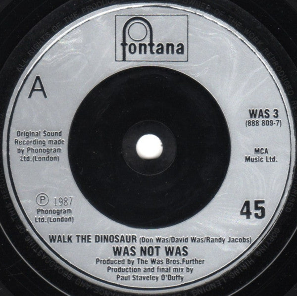 Was (Not Was) : Walk The Dinosaur (7", Single, Inj)