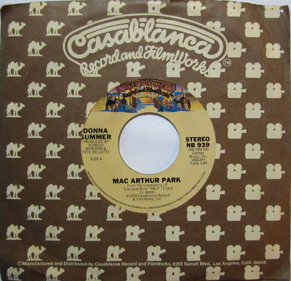 Donna Summer : Mac Arthur Park (7", Single, Styrene, Ter)