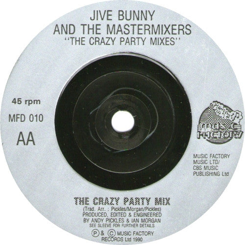 Jive Bunny And The Mastermixers : The Crazy Party Mixes (7")