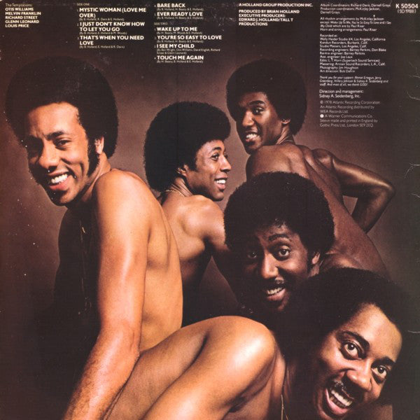 The Temptations : Bare Back (LP, Album)