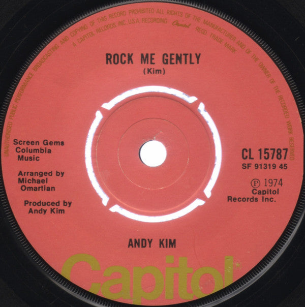 Andy Kim : Rock Me Gently (7")