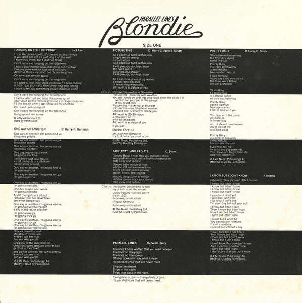 Blondie : Parallel Lines (LP, Album)