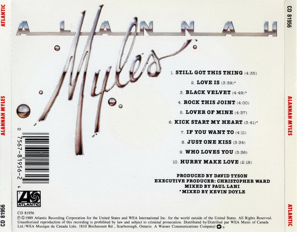 Alannah Myles : Alannah Myles (CD, Album)