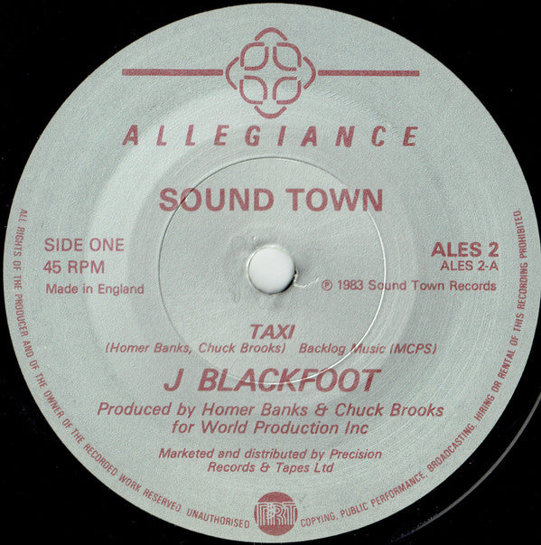 J. Blackfoot : Taxi (7", Single)