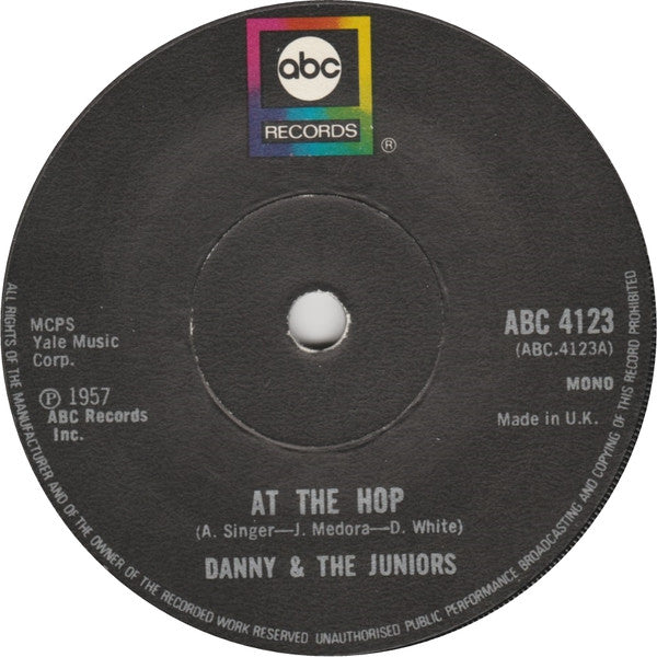 Danny & The Juniors : At The Hop (7", Single, Mono)