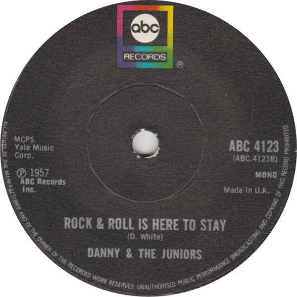 Danny And The Juniors* : At The Hop (7", Single, Mono)