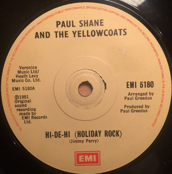 Paul Shane And The Yellowcoats : Hi-De-Hi (7", Single, Pap)