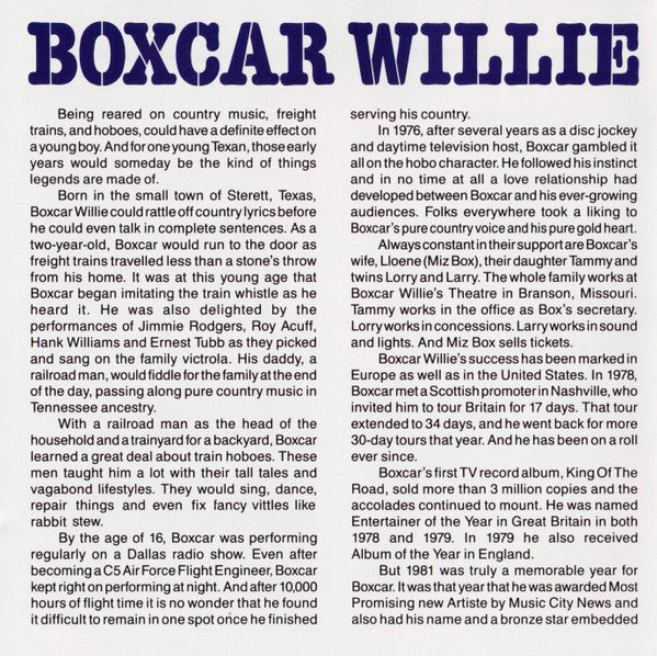 Boxcar Willie : Best Loved Favorites (CD, Comp)