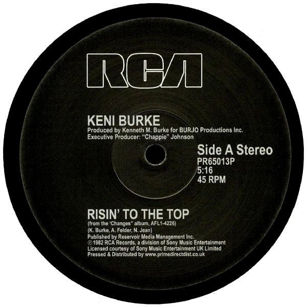 Keni Burke : Risin' To The Top / You're The Best (12", RE)