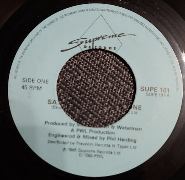 Princess : Say I'm Your No. 1 (7", Single, Lar)