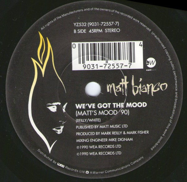 Matt Bianco : Fire In The Blood (7", Single)