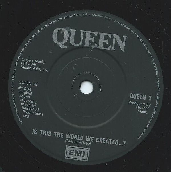 Queen : It's A Hard Life (7", Bla)
