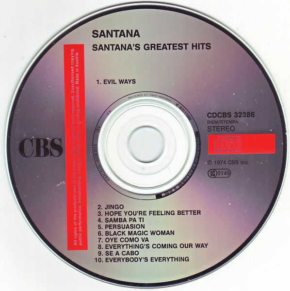 Santana : Santana's Greatest Hits (CD, Comp, RE)