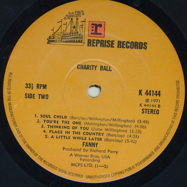Fanny (2) : Charity Ball (LP, Album)