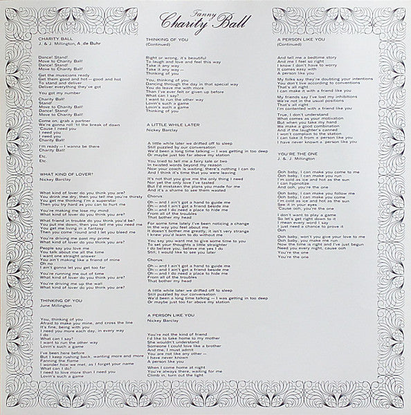 Fanny (2) : Charity Ball (LP, Album)