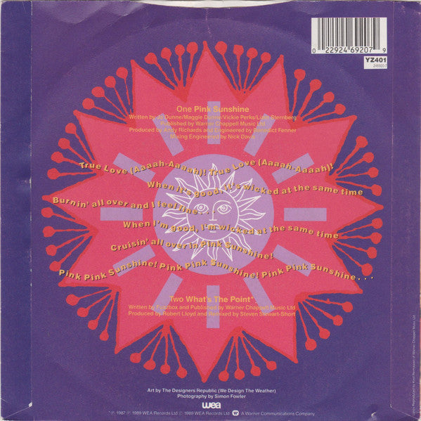 We've Got A Fuzzbox And We're Gonna Use It : Pink Sunshine (7", Single, Mus)