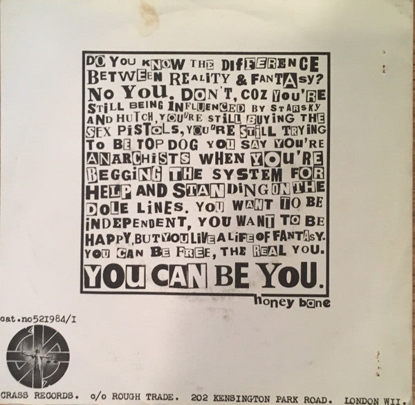 Honey Bane : You Can Be You (7", Car)